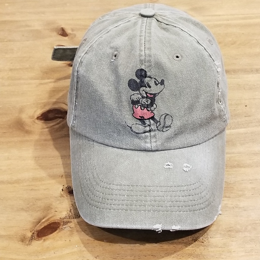Mickey Mouse Hat Cap Disney Green One Size Casual Cotton Dad Adjustable